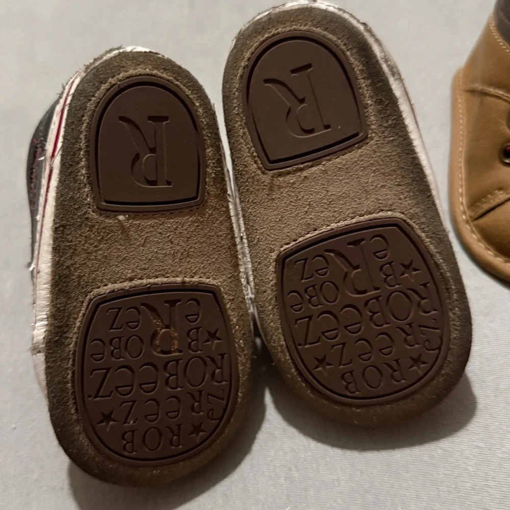 2pc 6-9months Baby Shoe Bundle - Soft Padded Sneakers & Boots